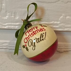 Paula Deen Ceramic Christmas Ornament “Merry Christmas Y’all”